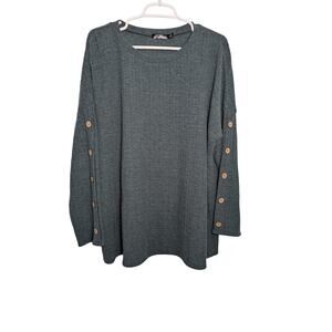 Women's Cure Pullover Knit Sweater Green Size 1XL